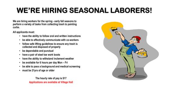 We’re Hiring Seasonal Laborers!